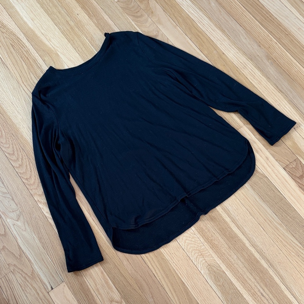 Women's Black Long Sleeve Top Sweater Banana Republic